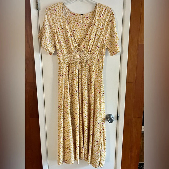 Free People In Full Bloom Midi Dress - Picture 2 of 7